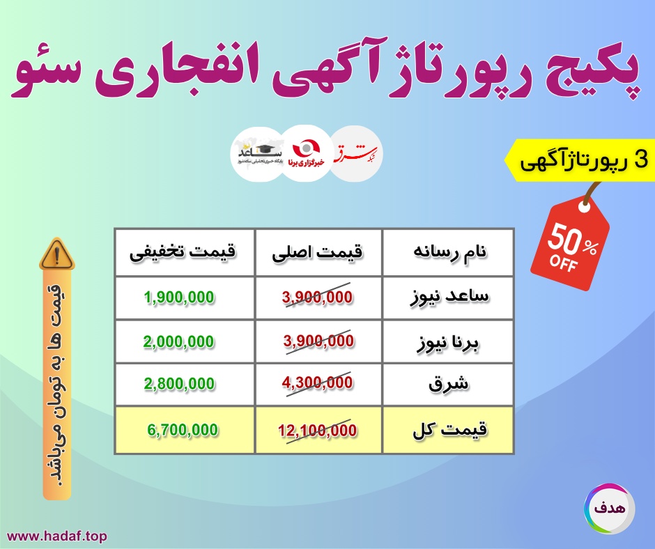 پکیج رپورتاژآگهی انفجاری سئو